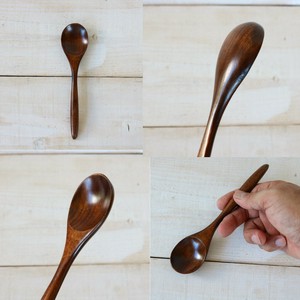 ☆口元大・丸型【訳あり・自然杢スリ漆】丸みマルチスプーン大　スリ
