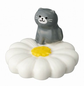 ■2025SS　新作■　花にゃんこ箸置き　マーガレット