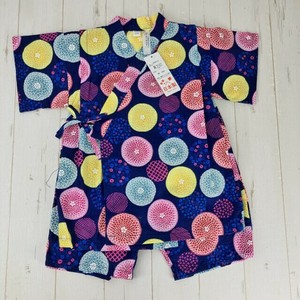 Kids' Yukata/Jinbei Floral Pattern Ripple Made in Japan