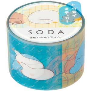 【キングジム】SODA(ソーダ) 透明マスキングテープ ステッカータイプ