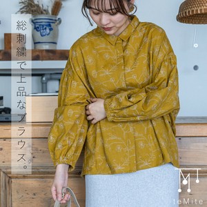 Button Shirt/Blouse Cotton Linen