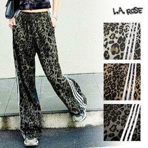 Full-Length Pant Leopard Print Straight Pants Wide Pants