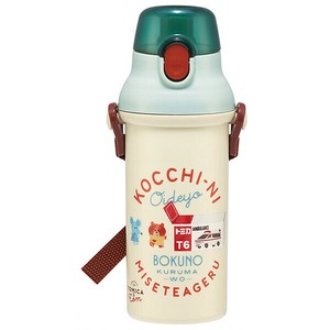 【公式】 抗菌 食洗機対応 直飲みプラワンタッチボトル 【つむぱぱ トミカとトム】 水筒 スケーター