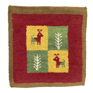 ギャッベ　チェアパッド　40x40cm　ウール　シートクッション　マット　座布団　ギャベ