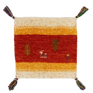 ギャッベ　チェアパッド　40x40cm　ウール　シートクッション　マット　座布団　ギャベ