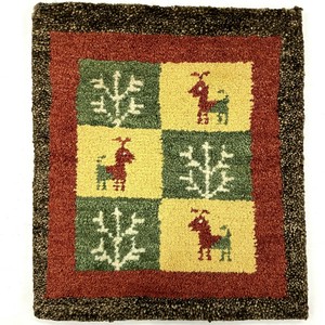 ギャッベ　チェアパッド　約40x46cm　ウール　シートクッション　マット　座布団　ギャベ
