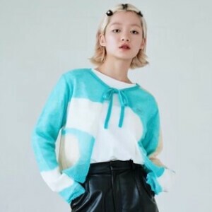 パターンニットカーディガン  レディース 柄 ニット 長袖 【2024秋冬】【2024AW】