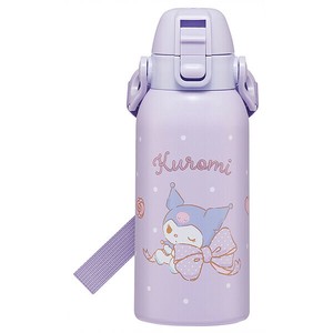 【公式】 ショルダーベルト付ダイレクトステンレスボトル 600ml 【クロミ ビッグリボン】 スケーター