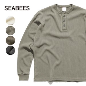 シービーズ【SEABEES】Pigment Henry neck Thermal L/S ヘンリーネック サーマル ロンT ピグメントダイ