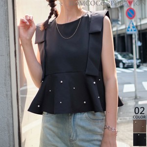 Button Shirt/Blouse Pearl Peplum [2024 NEW]
