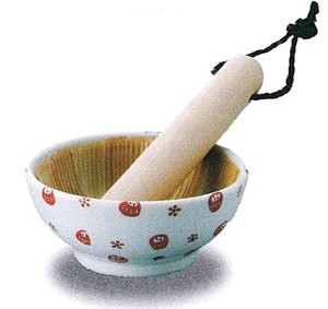 ★台所の愉快な仲間たち★　便利な器「キッチンコレクション」【赤だるま　ミニすり鉢（すり棒付）】
