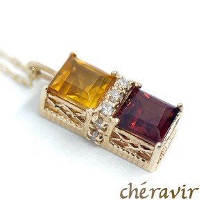 【Cheravir】K10YG ネックレス ペンダント  バイカラー