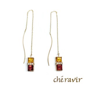 【Cheravir】K10YG ピアス バイカラー