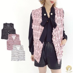 Vest/Gilet Check Pattern Tweed