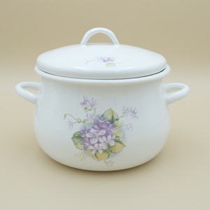 Enamel Pot Violet Knickknacks Made in Japan