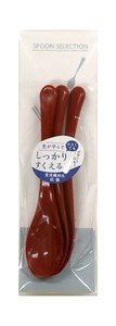 アオバ 食洗 抗菌ミニスプーン 朱赤 3P 544173