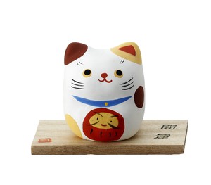 手描縁起猫  置物/オブジェ/焼物/縁起物/インテリア/瀬戸焼