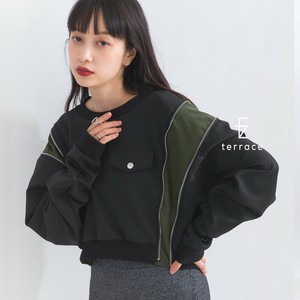 再入荷/ジップクロップドプルオーバー
