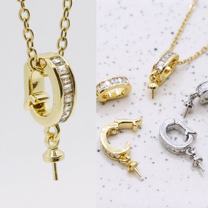 71.クリッカー スクエアCZ ぶら下げヒートン付 1個 開閉式 バチカン 金具 ハンドメイド