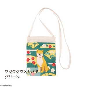 【しばたさん】マツタケウメシバタミニショルダーバッグ　『犬』　しばたさん