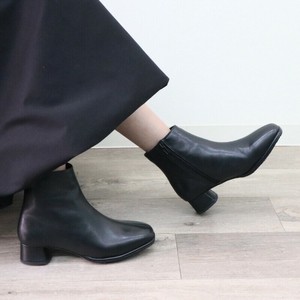 【天然皮革】プラット製法・3E幅広ショートブーツ