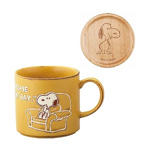 SNOOPY スヌーピー 窯変マグ 木製コースター付(REST) SN1201-11C