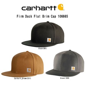 Carhartt(カーハート)キャップ 帽子 無地 6パネル フラット ロゴ メンズ レディース 106665