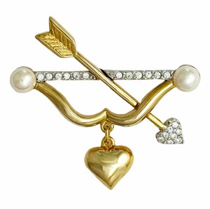 弓矢のブローチ KEYES  ヴィンテージアクセサリー カナダ製 キーズ 22KTゴールドプレート
