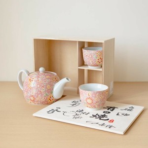 有田焼　波佐見焼　花舞蝶　茶器セット（ポット1個+煎茶2個）木箱入り