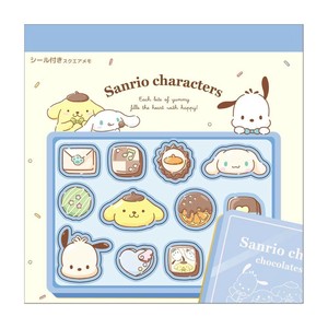 サンリオシール付きスクエアメモ　チョコ／ボーイズ