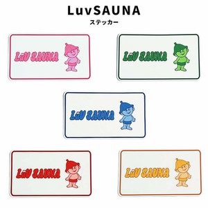 LuvSAUNA ラブサウナ ステッカー 角 シール スマホ PC ノート 可愛い オシャレ 銭湯 サウナ 温泉 お風呂