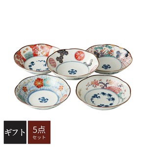 [ギフト]箱入り  染錦古伊万里　中鉢揃 美濃焼 日本製