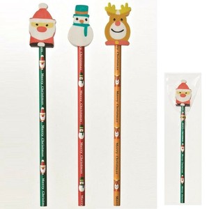 消しゴム付鉛筆 クリスマス