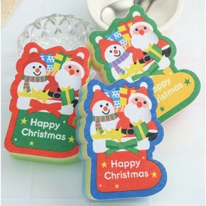 クリスマス ダイカットキッチンスポンジ1コ入
