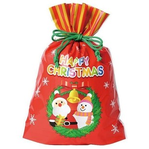 クリスマス 巾着ギフトバッグ 小