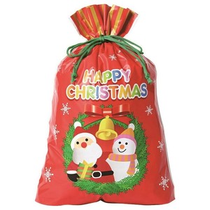 クリスマス 巾着ギフトバッグ 大