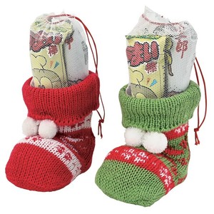 クリスマス ニットブーツ（お菓子入）