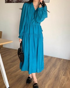 Casual Dress Tiered Dress V-Neck