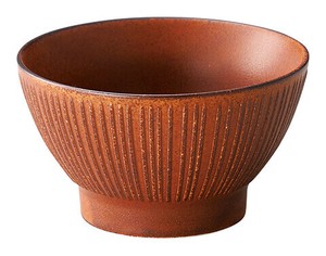 ［美濃焼 食器］ 焦がれ柿 千段くらわんか3.6碗 ［日本製］