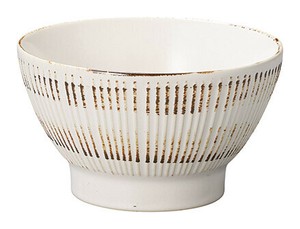 ［美濃焼 食器］ 錆粉引 千段くらわんか3.6碗 ［日本製］