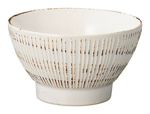 ［美濃焼 食器］ 錆粉引 千段くらわんか4.0飯碗 ［日本製］