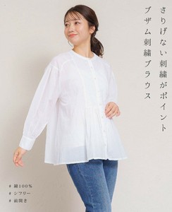 【12月予約販売】【2025梅春物新作】ブザム刺繍前開きブラウス