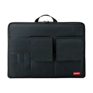 LIHIT LAB.(リヒトラブ)　Designed for arrangement　バッグインバッグ　ワイドタイプ　A4　黒　A-7559-24