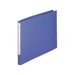 LIHIT LAB.(リヒトラブ)　パンチレスファイル　HEAVY DUTY　A3　E型(ヨコ型)　藍　F-376-9