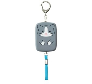 LIHIT LAB.(リヒトラブ)　PuniLabo　防犯ブザー　ハチワレネコ　A-7718-4