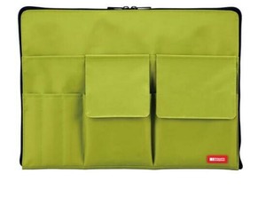 LIHIT LAB.(リヒトラブ)　Designed for arrangement　バッグインバッグ　A4　黄緑　A-7554-6