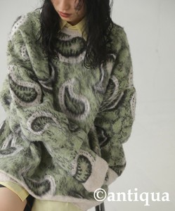 毛衣/针织衫 女士 佩斯利 雅卡尔织布 男女兼用 antiqua 秋冬