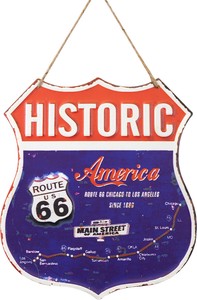 アンティークエンボスプレート ［HISTORIC ROUTE66］