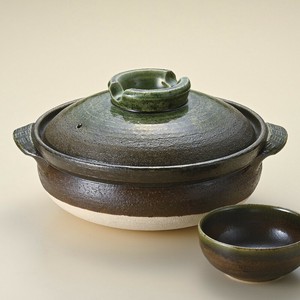 南蛮ビードロ6号〜10号深鍋(萬古焼)　南蛮ビードロ小鉢 日本製 直火OK　土鍋