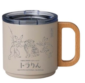 ステンレス蓋つきマグ　約390ml　鳥獣戯画×トラりん